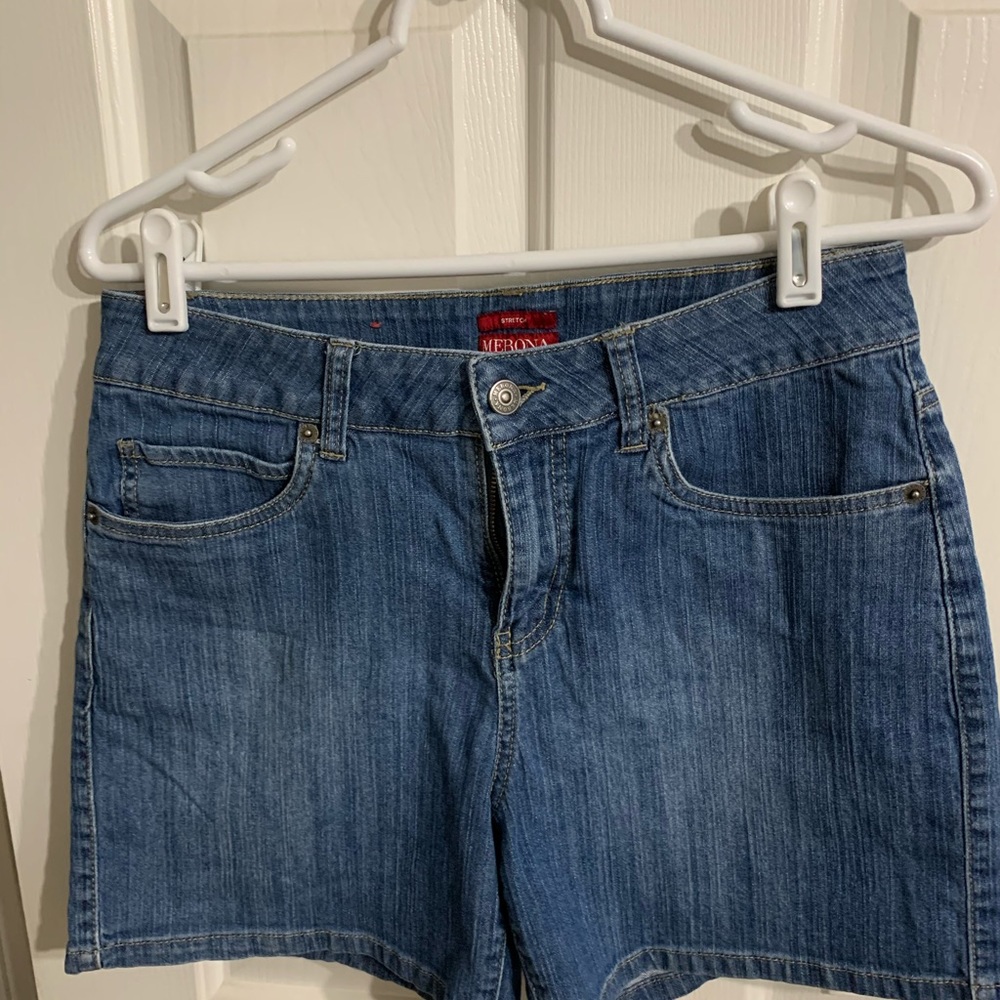 Stretch merona blue jean shorts
